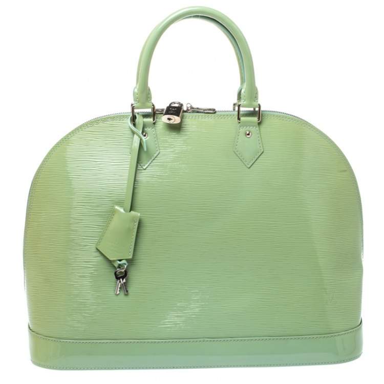 Louis Vuitton Mint Green Electric Epi Leather Alma GM Bag