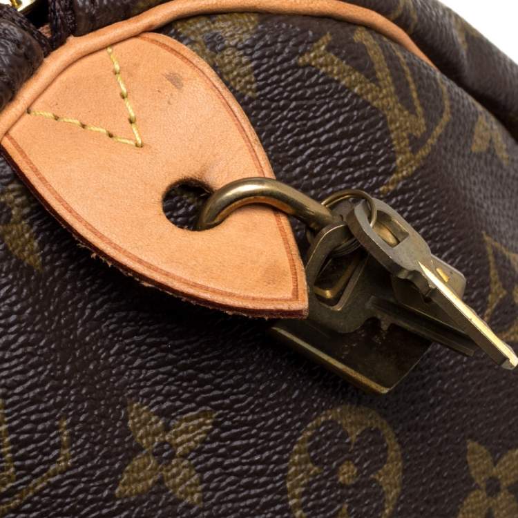 Pre Owned Louis Vuitton Mon Monogram Canvas Speedy 30 Bag