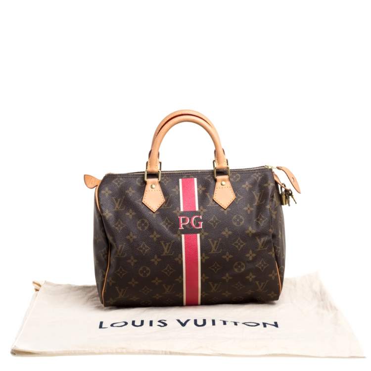 Pre Owned Louis Vuitton Mon Monogram Canvas Speedy 30 Bag