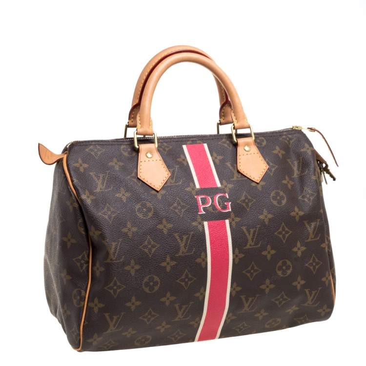 Pre Owned Louis Vuitton Mon Monogram Canvas Speedy 30 Bag