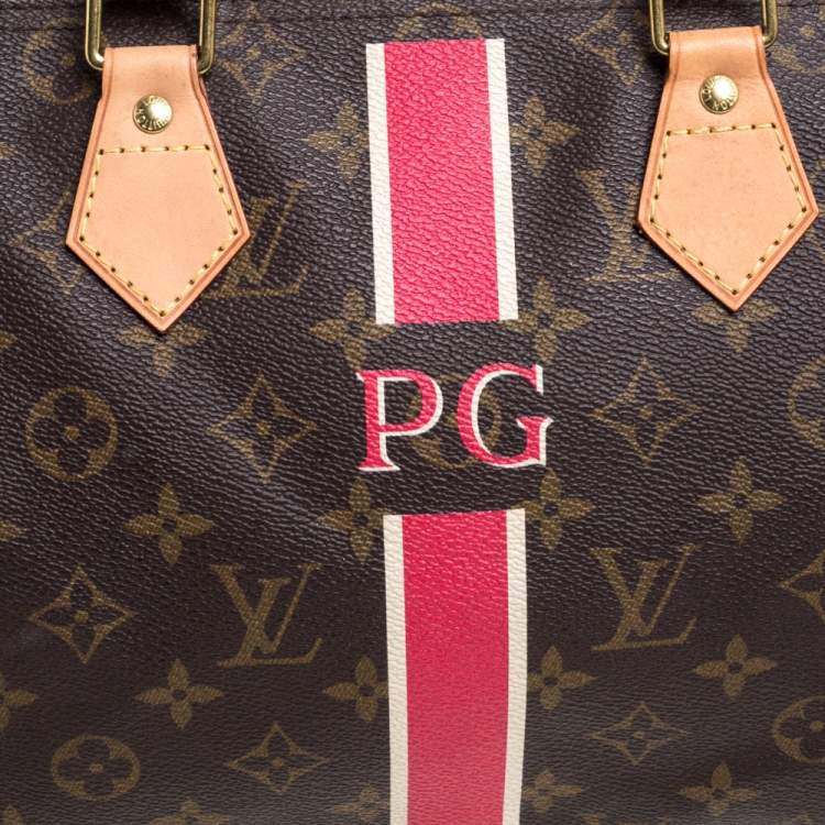 Pre Owned Louis Vuitton Mon Monogram Canvas Speedy 30 Bag