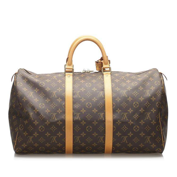 Pre Owned Louis Vuitton  Canvas  Keepall 50 Duffel Bags