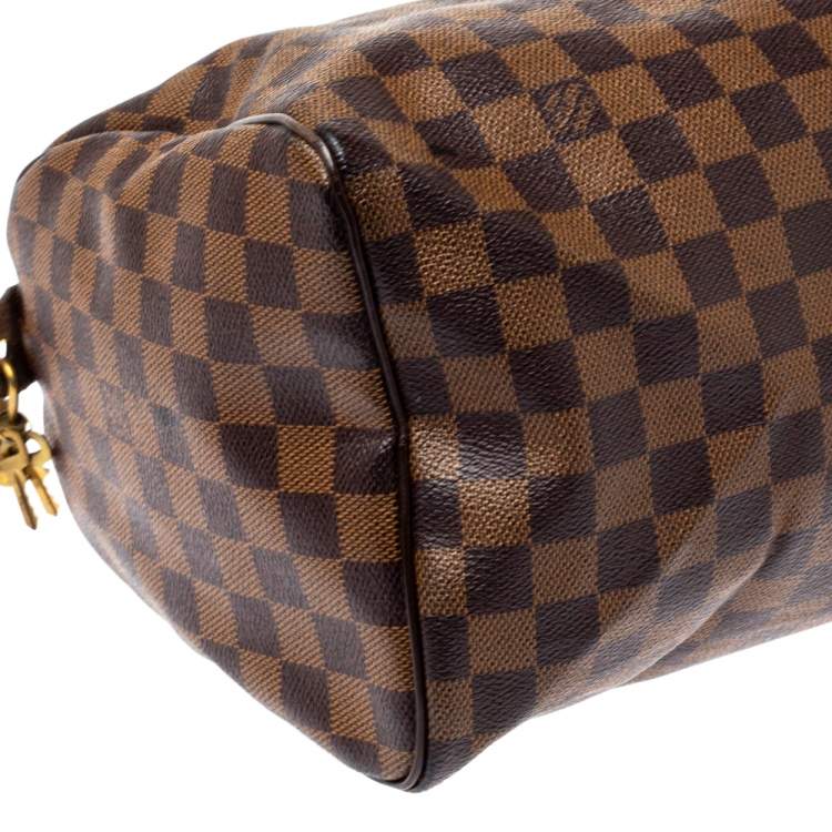 Pre Owned Louis Vuitton Damier Ebene Canvas Speedy 30 Bag