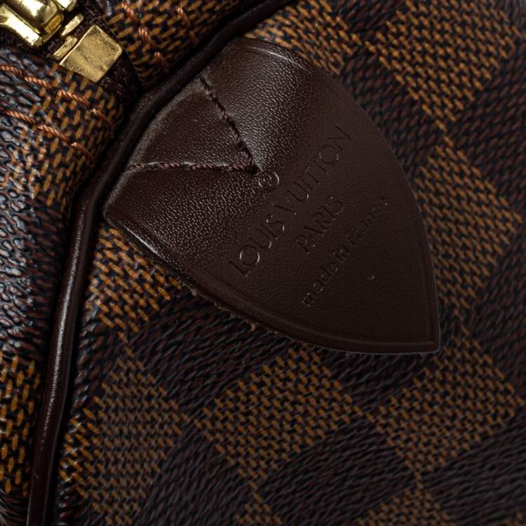 Pre Owned Louis Vuitton Damier Ebene Canvas Speedy 30 Bag