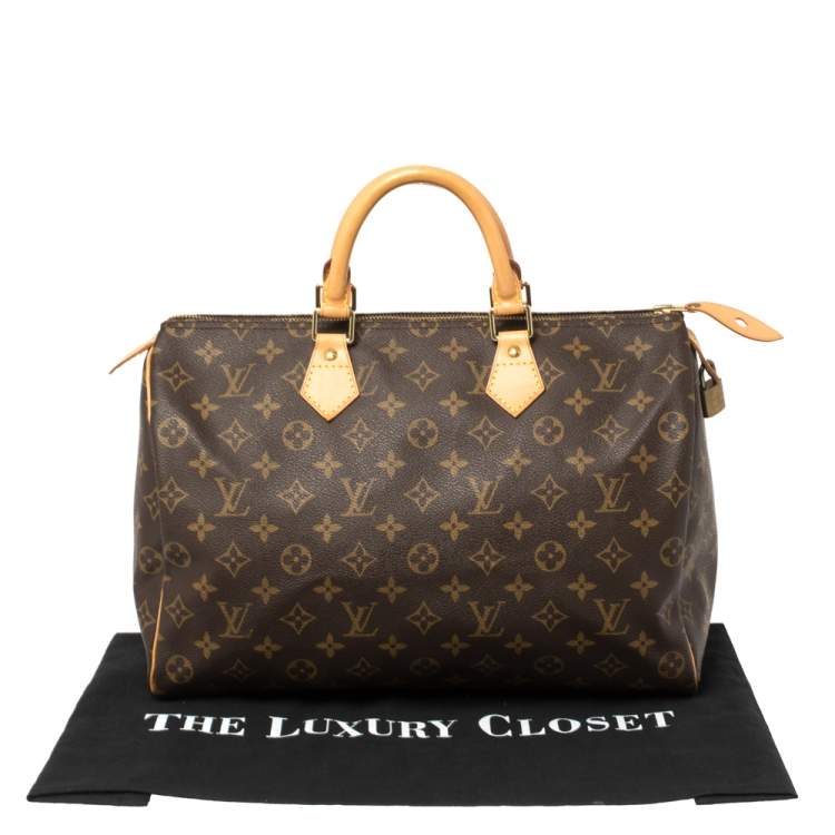 Pre Owned Louis Vuitton Monogram Canvas Speedy 35 Bag