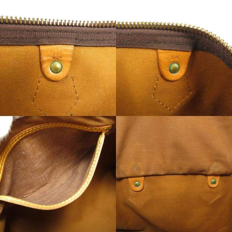 Pre Owned Louis Vuitton Brown Monogram Canvas Speedy 40 Boston Bag