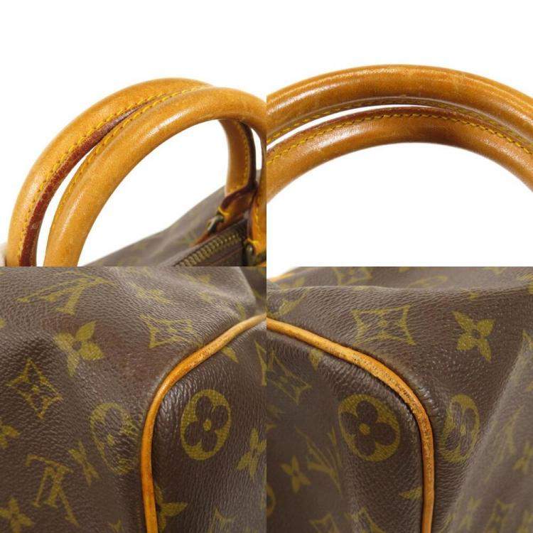 Pre Owned Louis Vuitton Brown Monogram Canvas Speedy 40 Boston Bag
