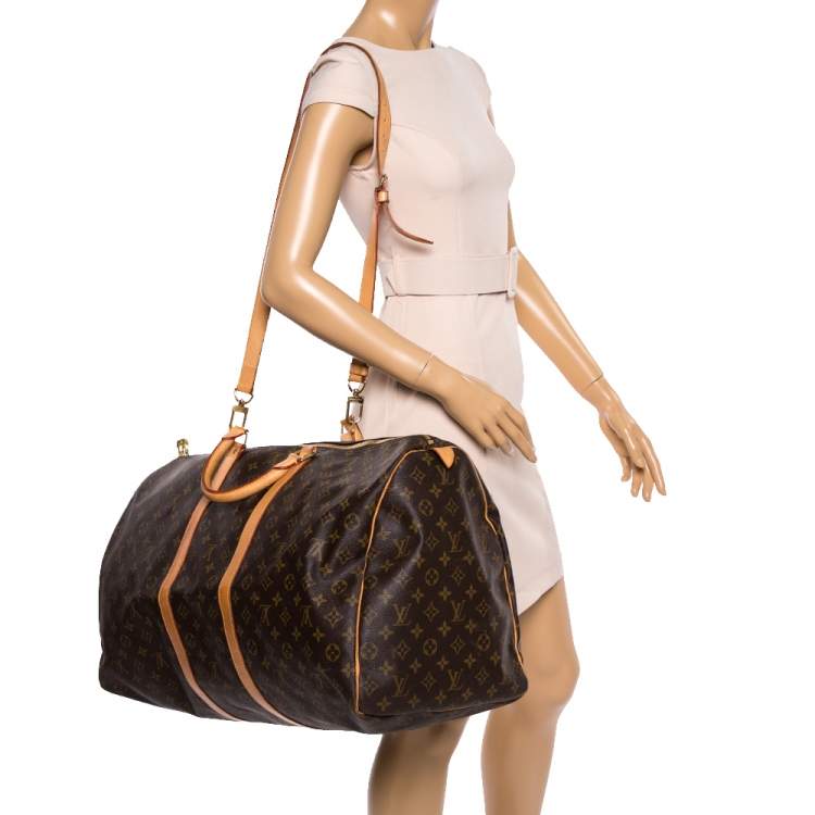 Pre Owned Louis Vuitton Monogram Canvas Keepall 60 Bag