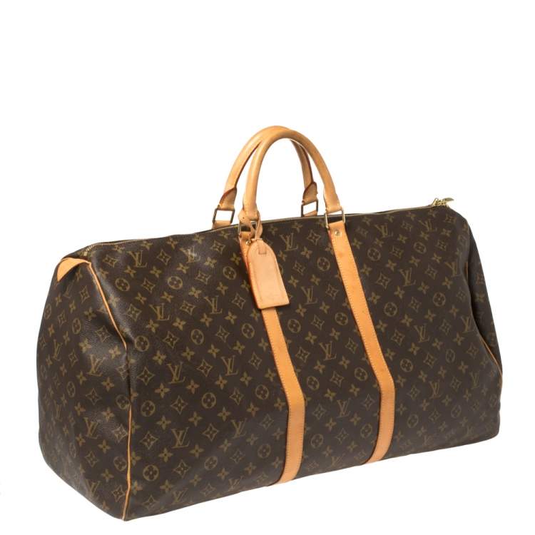 Pre Owned Louis Vuitton Monogram Canvas Keepall 60 Bag