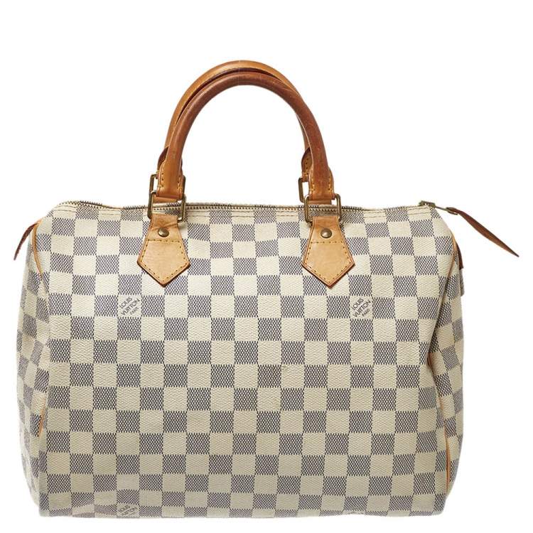 Pre Owned Louis Vuitton Damier Azur Canvas Speedy 30 Bag