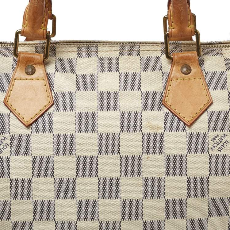 Pre Owned Louis Vuitton Damier Azur Canvas Speedy 30 Bag