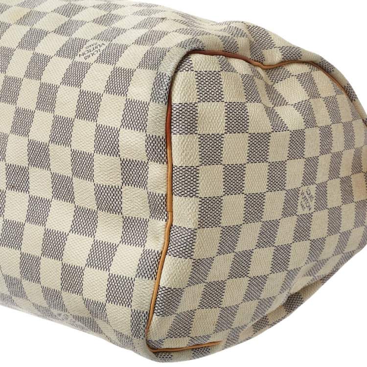 Pre Owned Louis Vuitton Damier Azur Canvas Speedy 30 Bag