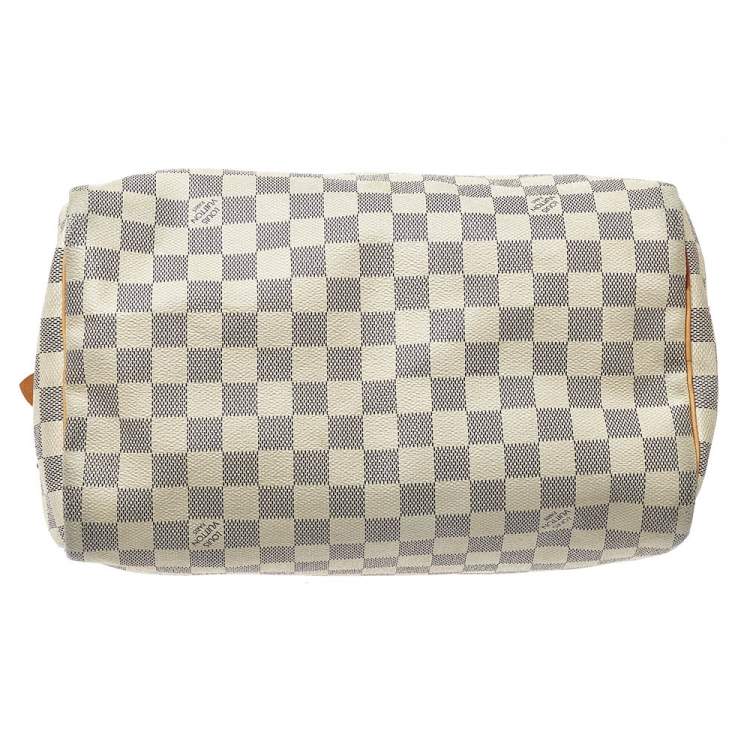 Pre Owned Louis Vuitton Damier Azur Canvas Speedy 30 Bag