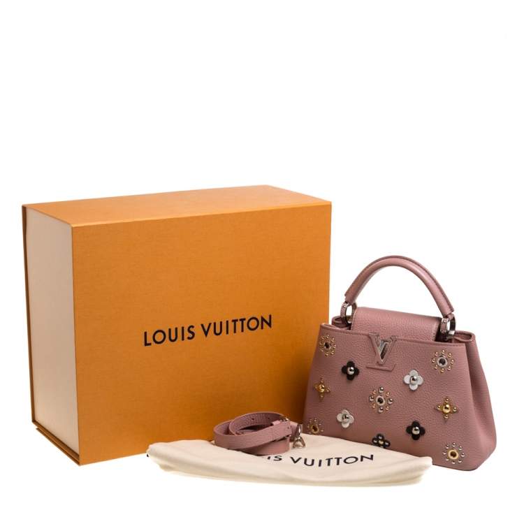 مملوكة مسبقًا Louis Vuitton Magnolia Taurillon Leather Mechanical Flower Capucines BB Bag