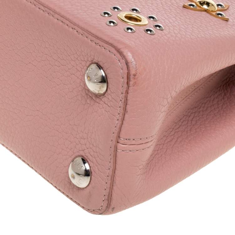 مملوكة مسبقًا Louis Vuitton Magnolia Taurillon Leather Mechanical Flower Capucines BB Bag