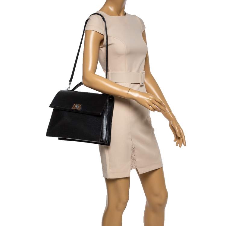 Louis Vuitton Black Electric EPI Leather Sevigne PM Bag