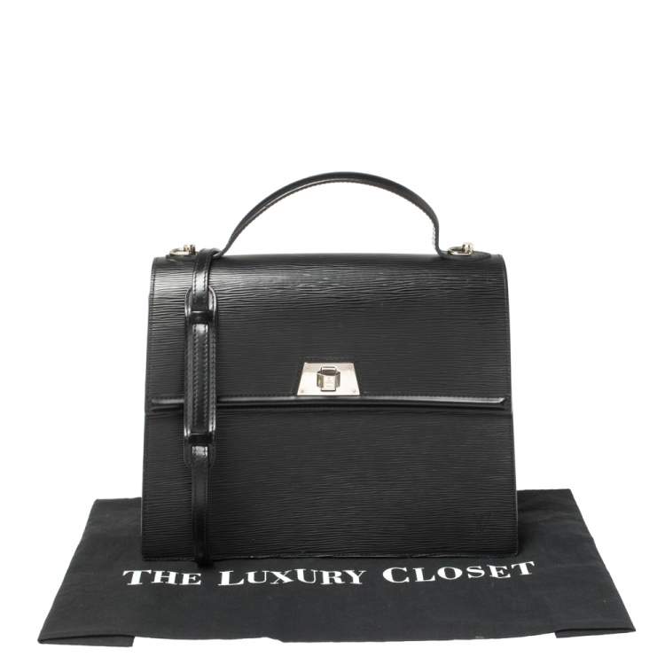Pre Owned Louis Vuitton Black Epi Leather Sevigne GM Bag