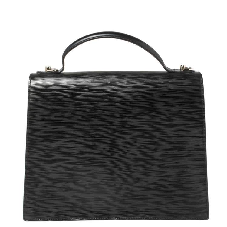 Pre Owned Louis Vuitton Black Epi Leather Sevigne GM Bag