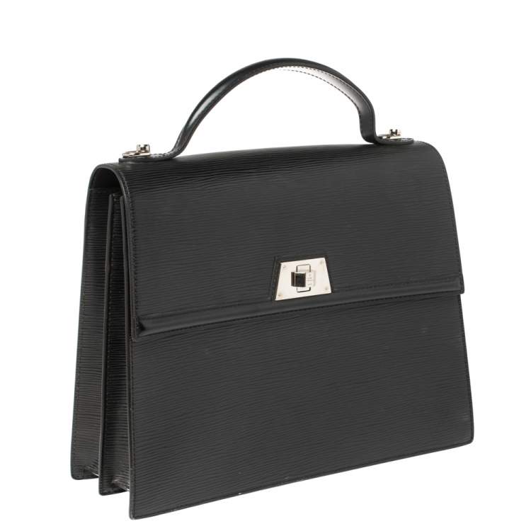 Pre Owned Louis Vuitton Black Epi Leather Sevigne GM Bag