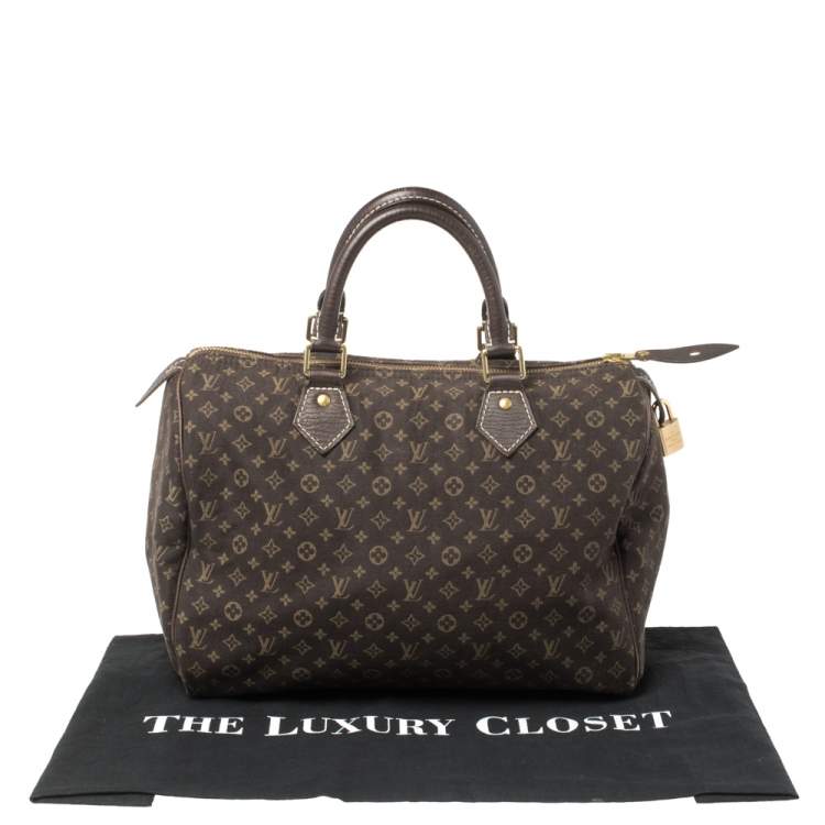 مملوكة مسبقًا Louis Vuitton Fusain Monogram Canvas Mini Lin Speedy 30 Bag