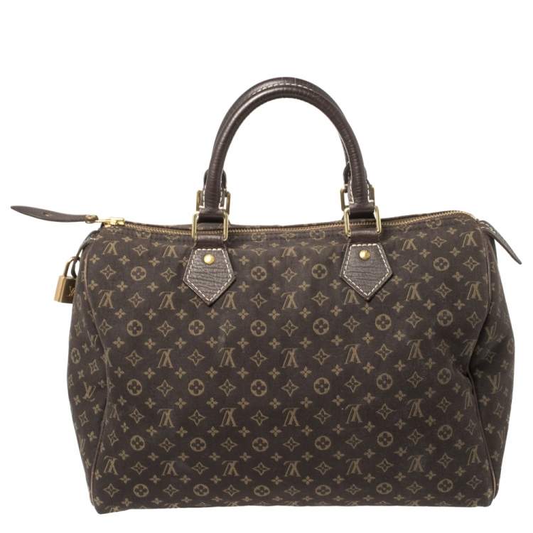 مملوكة مسبقًا Louis Vuitton Fusain Monogram Canvas Mini Lin Speedy 30 Bag