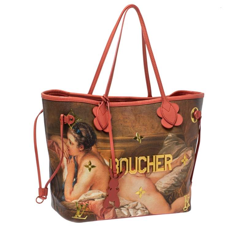 Pre Owned Louis Vuitton Multicolor Canvas Jeff Koons Boucher Neverfull MM Bag