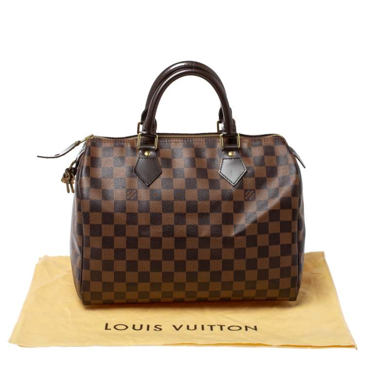 Pre Owned Louis Vuitton Damier Ebene Canvas Speedy 30 Bag