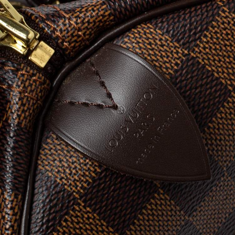 Pre Owned Louis Vuitton Damier Ebene Canvas Speedy 30 Bag