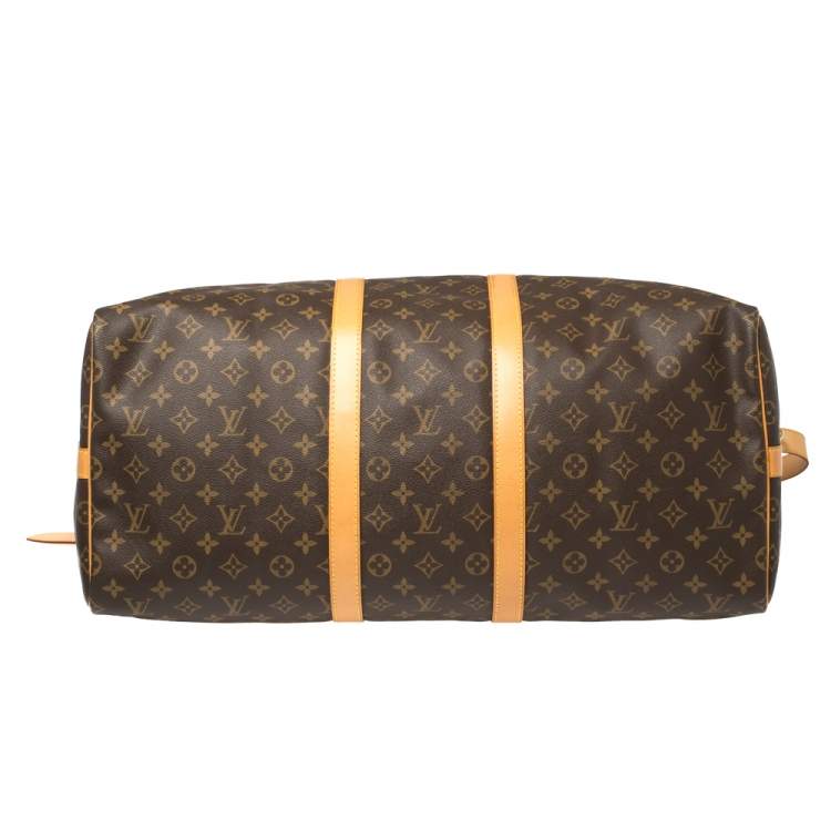 Pre Owned Louis Vuitton Monogram Canvas Keepall Bandouliere 55 Bag
