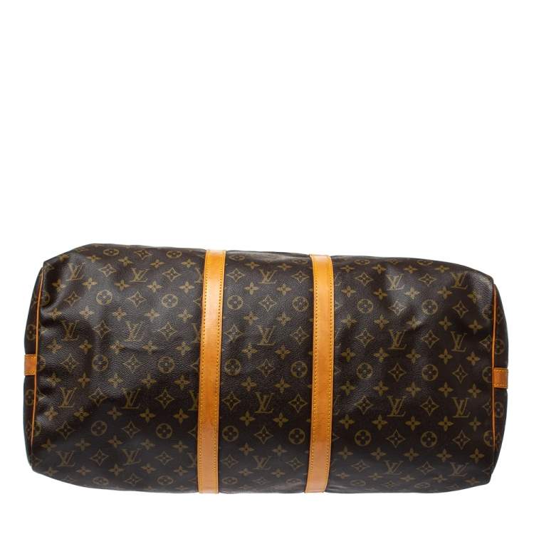 Pre Owned Louis Vuitton Monogram Canvas Keepall Bandouliere 55 Bag