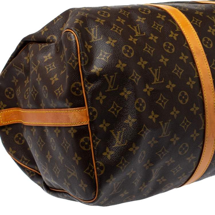 Pre Owned Louis Vuitton Monogram Canvas Keepall Bandouliere 55 Bag