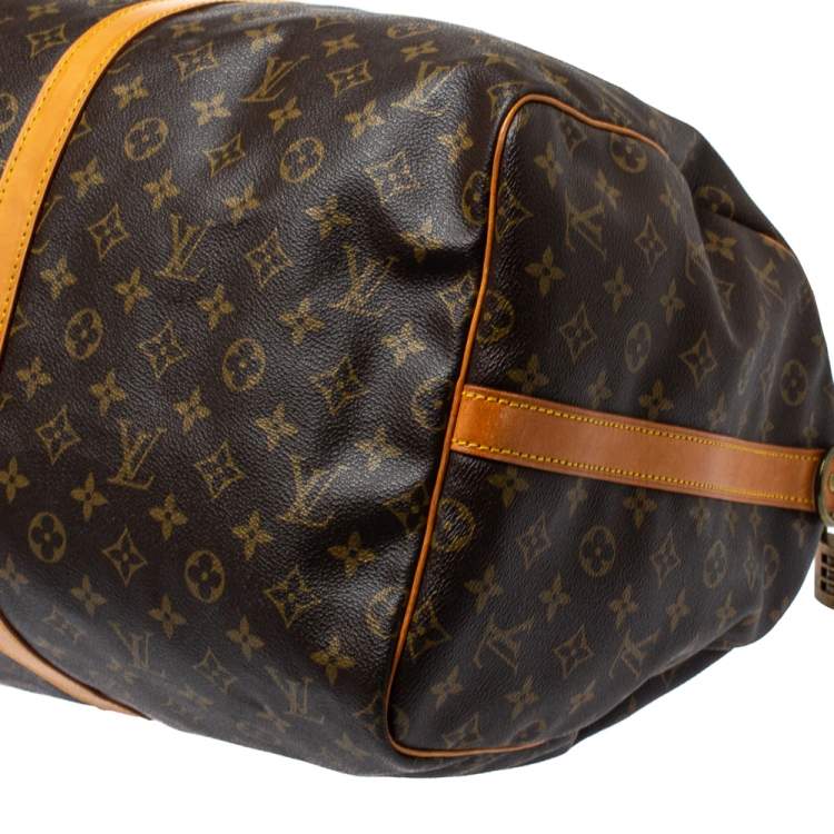 Pre Owned Louis Vuitton Monogram Canvas Keepall Bandouliere 55 Bag
