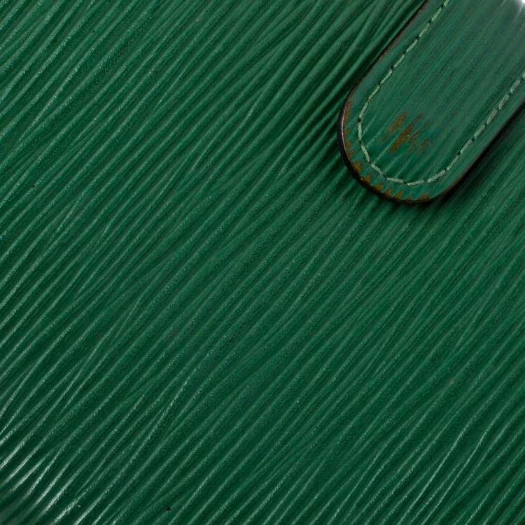 Pre Owned Louis Vuitton Green Epi Leather Small Ring Agenda Cover