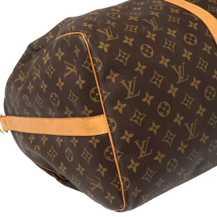 Pre Owned Louis Vuitton Monogram Canvas Keepall Bandouliere 55 Bag
