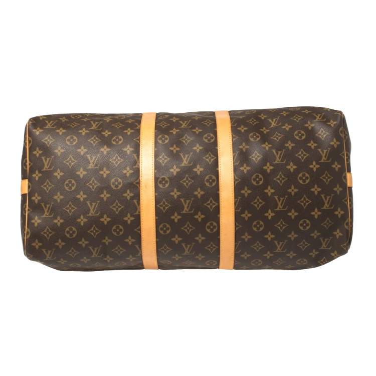 Pre Owned Louis Vuitton Monogram Canvas Keepall Bandouliere 55 Bag
