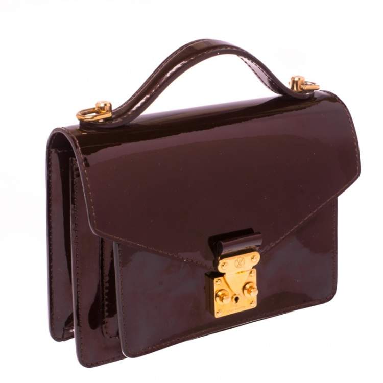 Pre Owned Louis Vuitton Amarante Vernis Monceau BB Bag