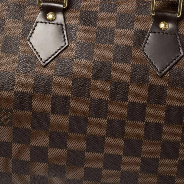 Pre Owned Louis Vuitton Damier Ebene Canvas Speedy 25 Bag