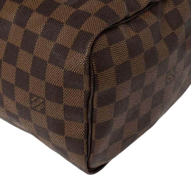 Pre Owned Louis Vuitton Damier Ebene Canvas Speedy 25 Bag