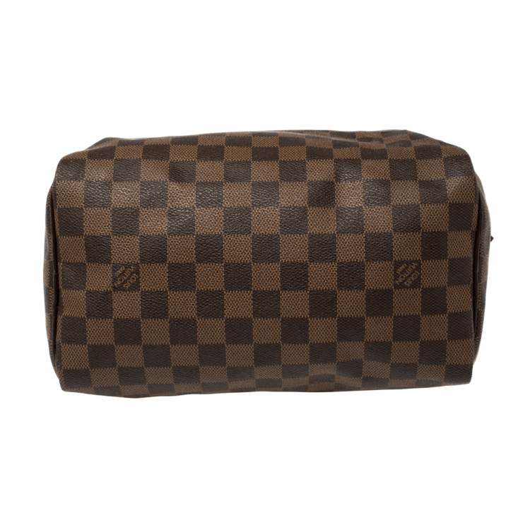 Pre Owned Louis Vuitton Damier Ebene Canvas Speedy 25 Bag