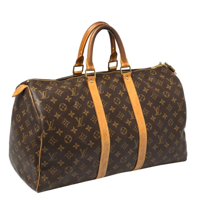Pre Owned Louis Vuitton Monogram Canvas Keepall 45 Bag
