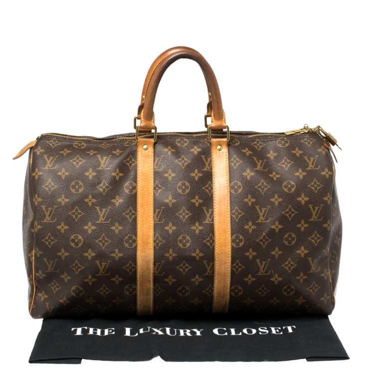 Pre Owned Louis Vuitton Monogram Canvas Keepall 45 Bag