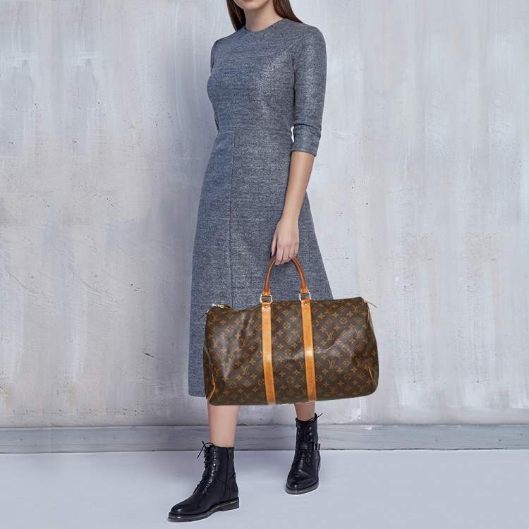 Pre Owned Louis Vuitton Monogram Canvas Keepall 45 Bag