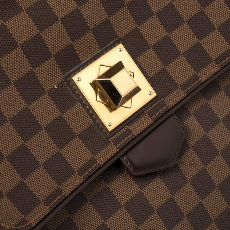 Pre Owned Louis Vuitton Damier Ebene Canvas Bergamo MM Bag