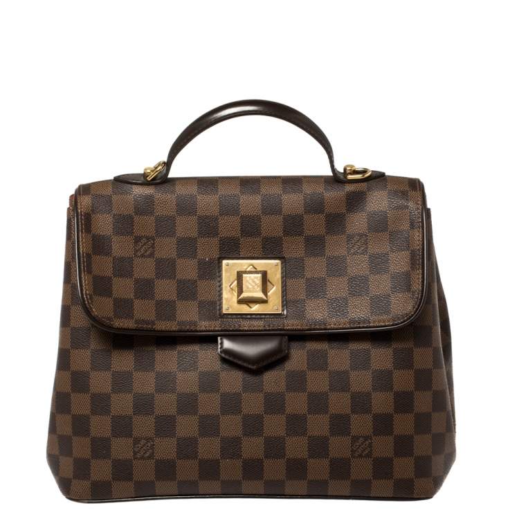 Pre Owned Louis Vuitton Damier Ebene Canvas Bergamo MM Bag
