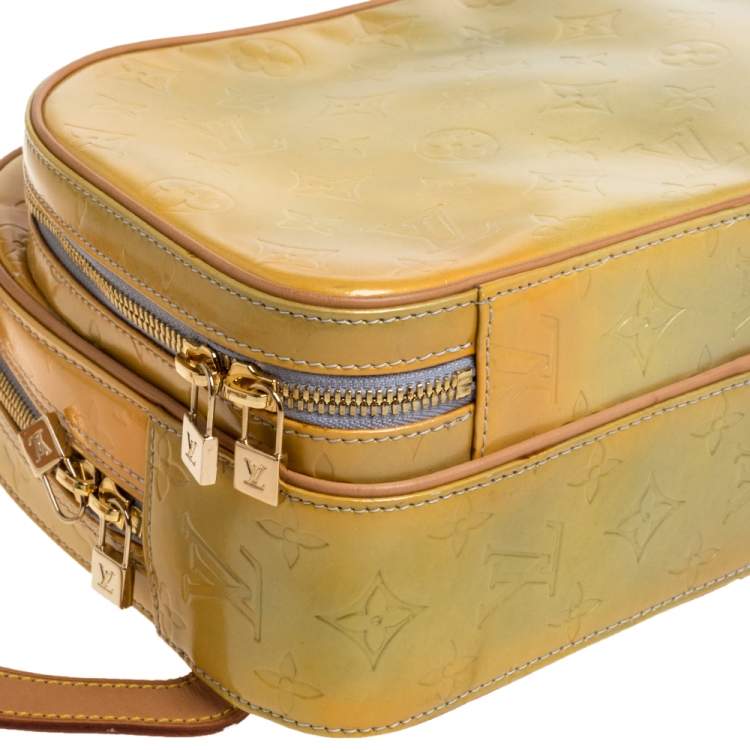 Pre Owned Louis Vuitton Lime Monogram Vernis Murray Backpack