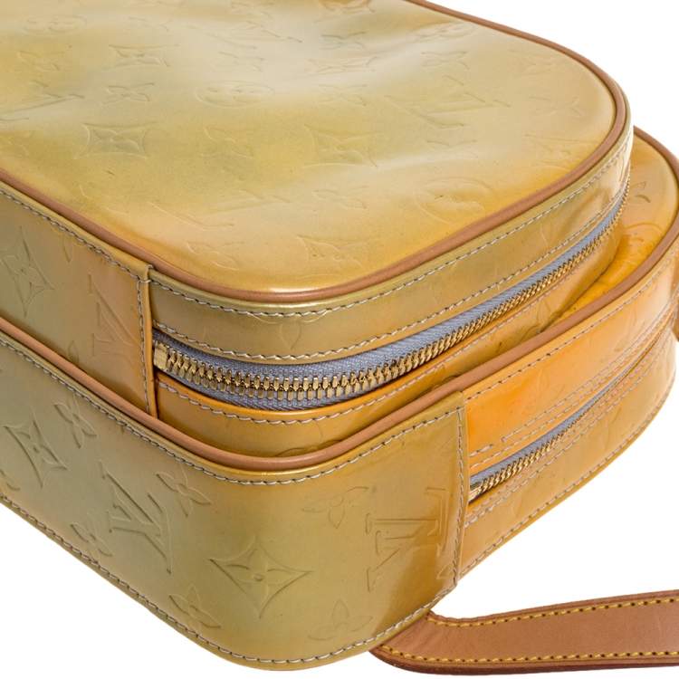 Pre Owned Louis Vuitton Lime Monogram Vernis Murray Backpack
