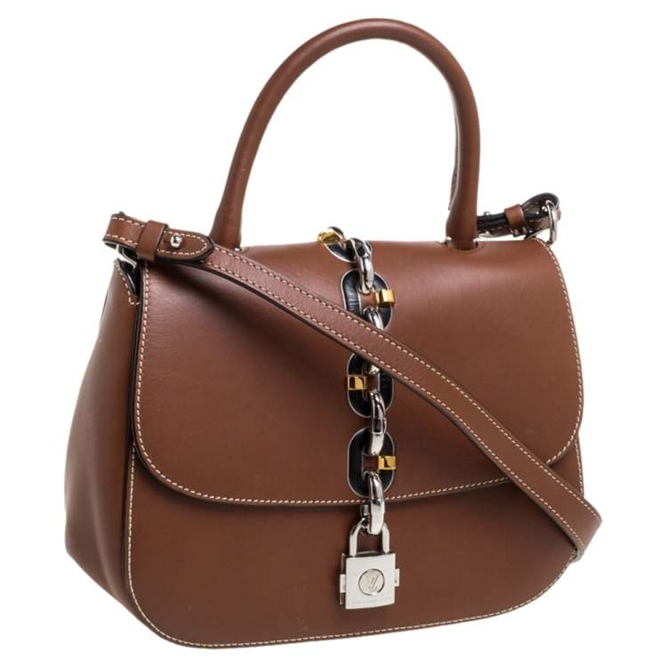 Pre Owned Louis Vuitton Brown Leather Chain It PM Bag