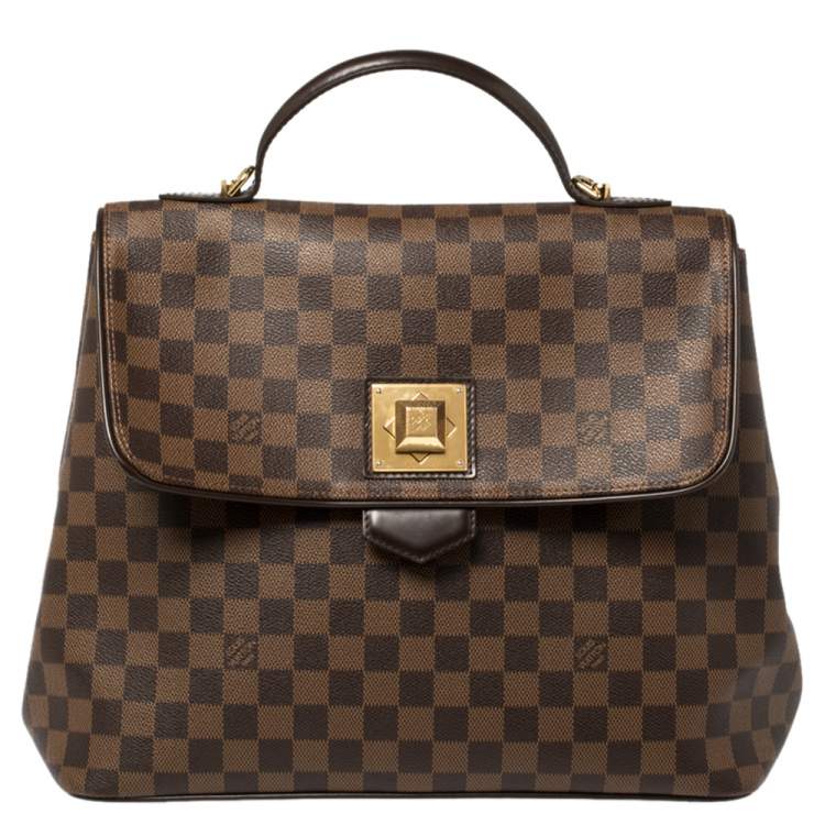 Pre Owned Louis Vuitton Damier Ebene Canvas Bergamo GM Bag
