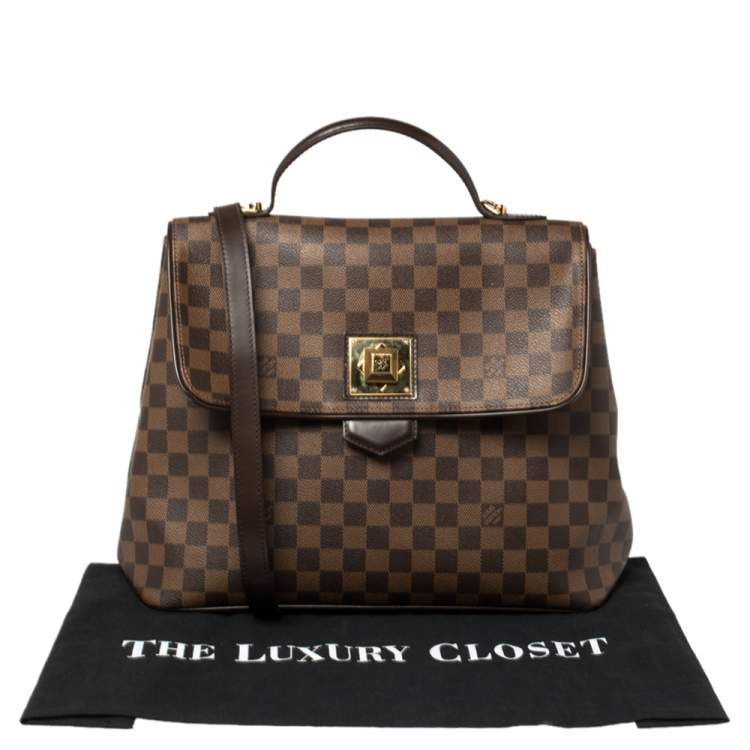 Pre Owned Louis Vuitton Damier Ebene Canvas Bergamo GM Bag