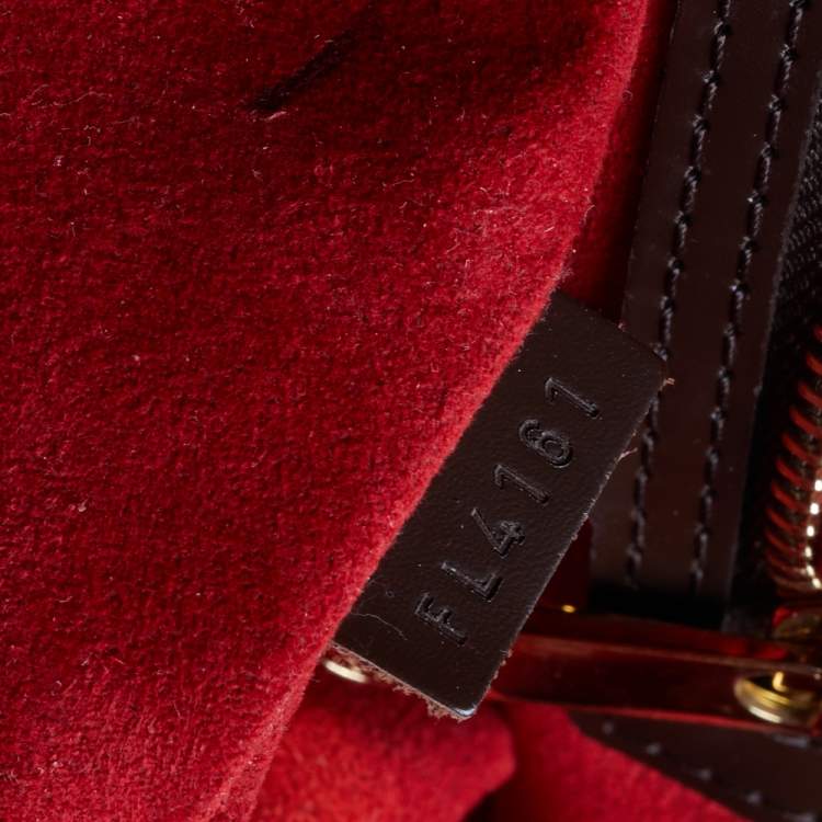 Pre Owned Louis Vuitton Damier Ebene Canvas Bergamo GM Bag